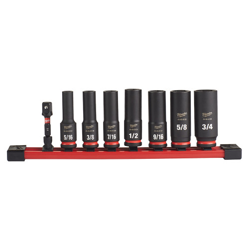 8 Pcs SHOCKWAVE Impact Duty 3/8" Drive SAE Deep 6 Point Socket Set | MET49-66-7024